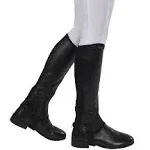 Saxon Equileather Half Chaps - Black