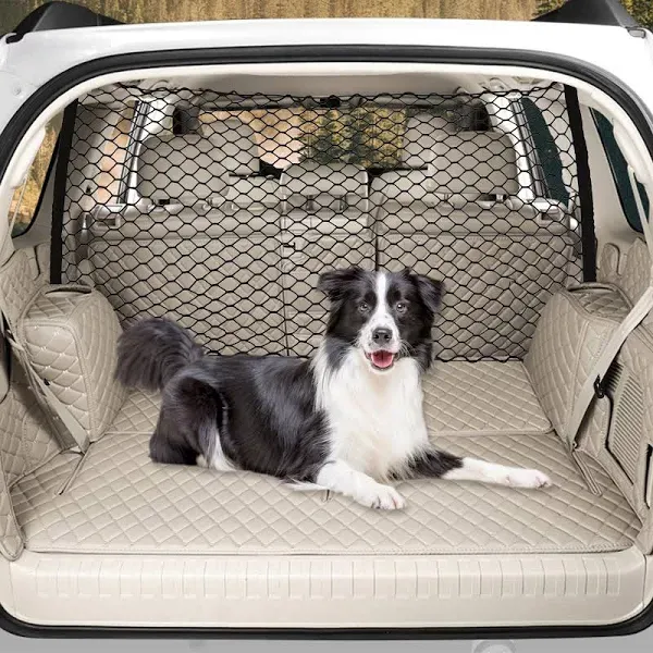 Dog Car Net Barrier SUV Pet Divider Back Seat Easy Install Remove Adjustable