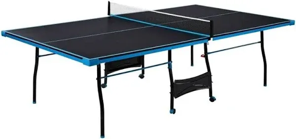 Black Blue Folding Rolling Tennis Table