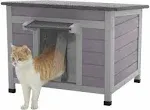 Morgete 22.3'' Small Cat House for Feral Cat, Wood Shelter for Small Animals