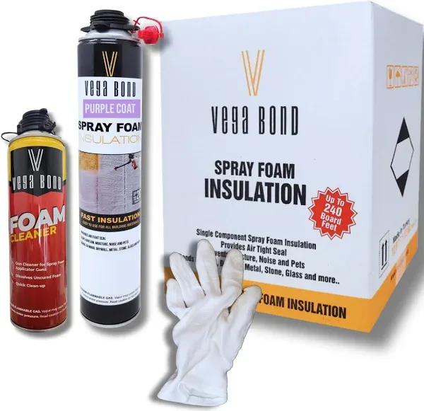 Vega Bond Premium Single Component Self Expanding Purplecoat Closed Cell Insulation Spray Foam