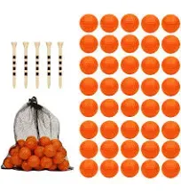 Bac-kitchen 40 Pack Foam Golf Practice Balls Realistic Feel and Limited Flight Training Balls for Indoor or Outdoor