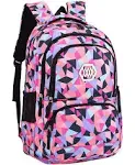 Bansusu geometric-print Backpack School-Bag for Girls-Boys Primary School Elementary Bookbags