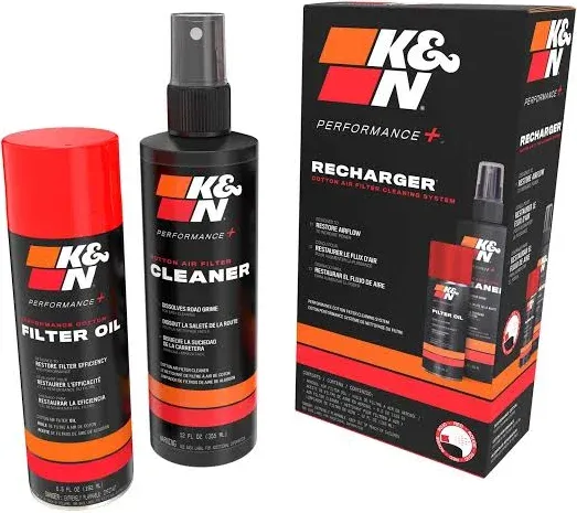 K&N Recharger Air Intake Filter Cleaning Kit Cleaner & Spray Oil 99-5000 NEW