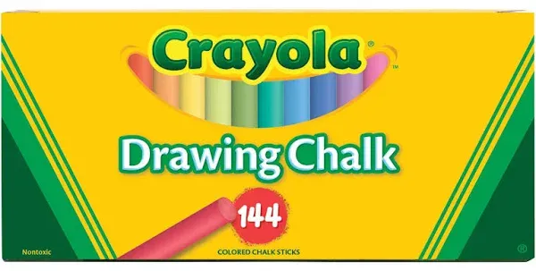 Crayola Colorful Drawing Chalk - 144 Colored Chalk Sticks