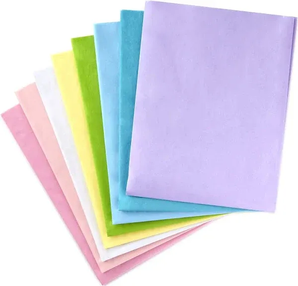 Hallmark Tissue Paper Pastel Rainbow 8 Colors 120 Sheets For Gift Wrap