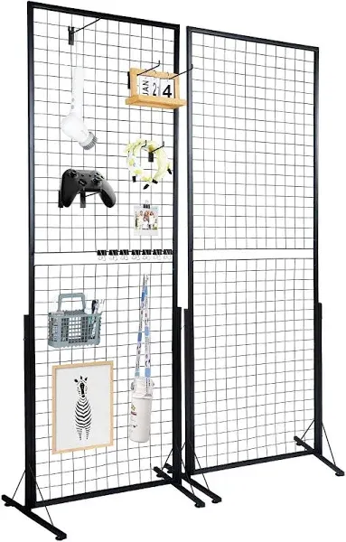 2&#039; x 5.6&#039; Grid Wall Panels Tower 2 Packs Wire Gridwall Display Racks