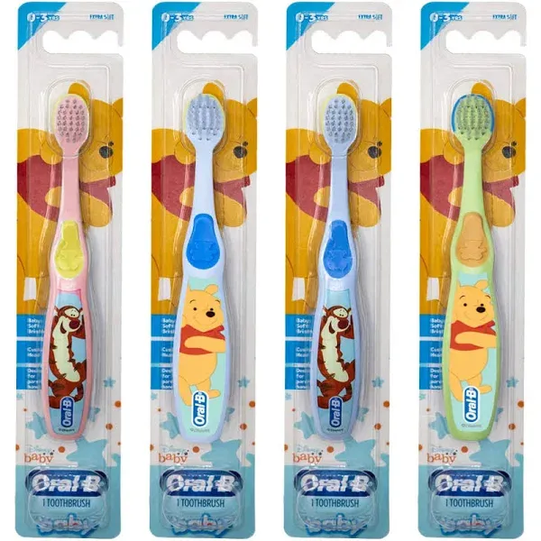 Oral-B Baby Manual Toothbrush Pooh Characters 0-3 Years Old Extra Soft Characters Vary