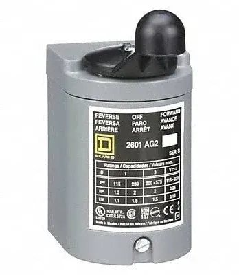 SCHNEIDER ELECTRIC 2601AG2 600-Vac 2 Horsepower Drum Switch Aplus Options, Black