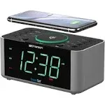 Emerson SmartSet Dual Alarm Clock Radio Bluetooth Speaker Wireless Phone Charger