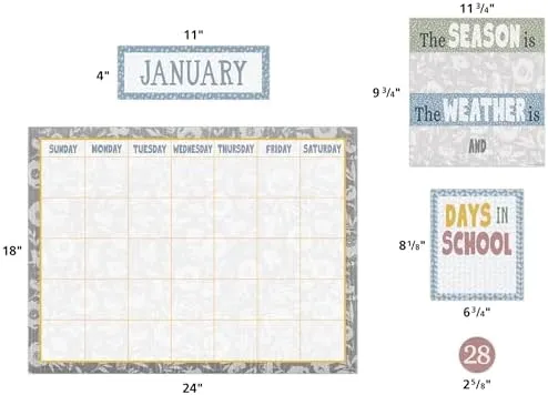 Teacher Created Resources Classroom Cottage Calendar Bulletin Board Set