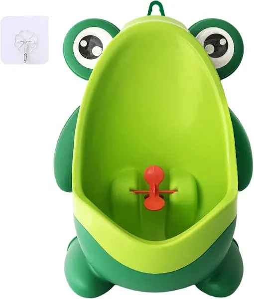 VAKUUM Standing Pee Toilet Potty Training Urinal Boy Children Standing Potty Toilet Style Toddler Toilet Wall Mounted Kids Bathroom Pee Trainer Blue Cartoon Animal Potty (Color : Green)