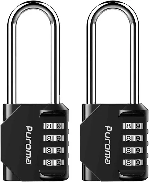 2 Pack Combination Lock 4 Digit Locker Lock Outdoor Waterproof Padlock for Schoo