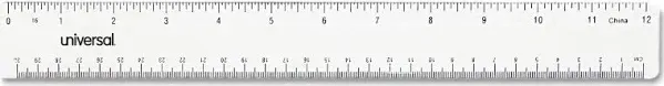 Universal Clear Plastic Ruler UNV59022