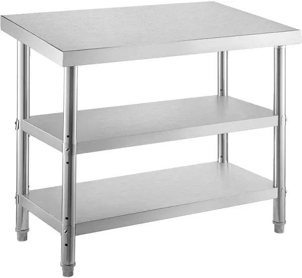 VEVOR Commercial Stainless Steel Table BBQ Prep Table