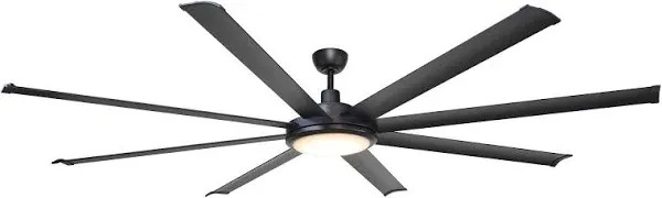 75" Industrial DC Motor Downrod Mount Reversible Ceiling Fan with Lighting and Remote Control