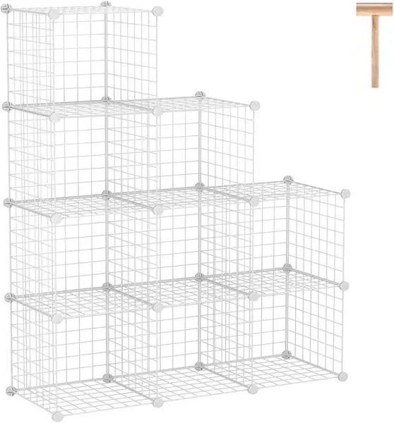 Wire Cube Storage, 9-Cube Organizer Metal, Wire C Grids Storage, Storage Bins...