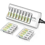 EBL AA Rechargeable Batteries,16-P<wbr/>ack Double a Battery (Procyco 2800Mah) with AA