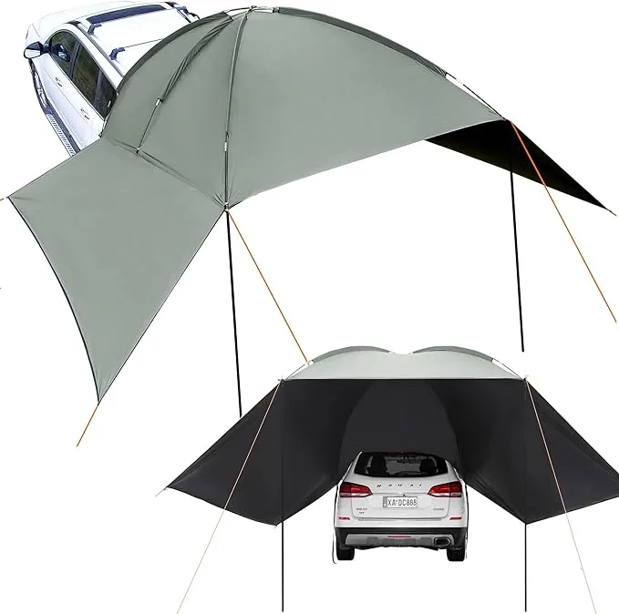 VEVOR Versatility Camping Tent - Moonshade Awning Auto Canopy with UV50+ Protection & PU3000mm Water Resistance, Ideal for Truck Bed, SUV, RV, Van, and Trailer Overlanding Gear, Tear-Resistant