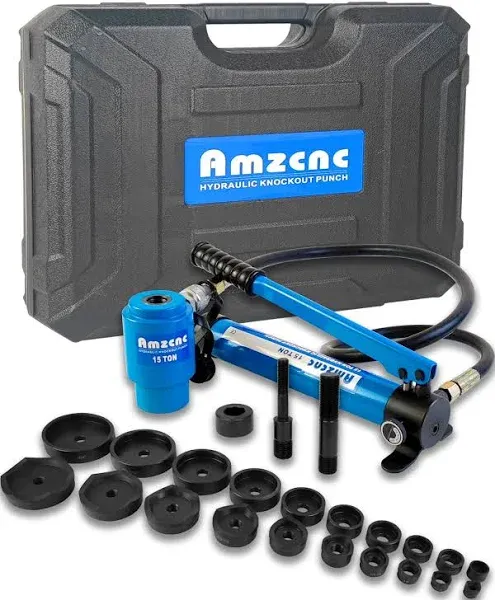 AMZ CNC Hydraulic Knockout Punch Electrical Conduit Hole Cutter Set