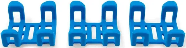 Tractive GPS Dog Tracker Rubber Attachment Clips (Pack of 3), Blue, 2.8 cm