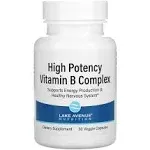 Lake Avenue Nutrition High Potency Vitamin B Complex 30 Veggie Capsules