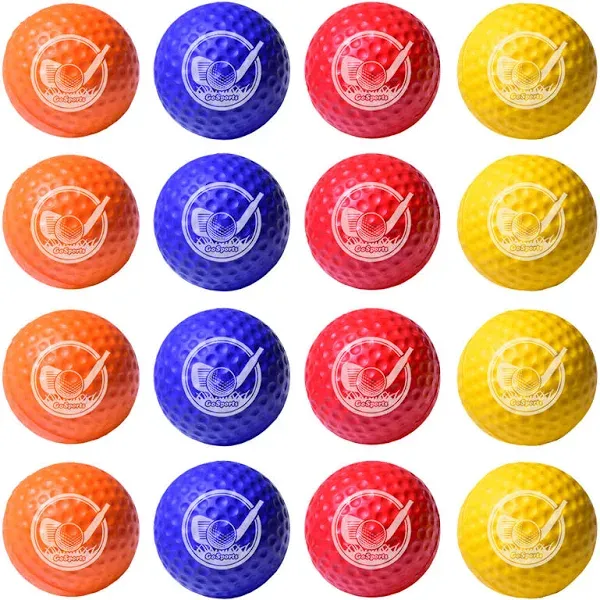 Realistic Soft Golf Practice Balls for Indoors &amp; Outdoors (16pk)