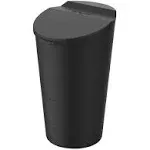 ThinSGO Car Silicone Trash Can with Lid Car Cup Holder Trash Bin Auto Vehicle Car Garbage Can Bin Use in Auto Home Office (Black)