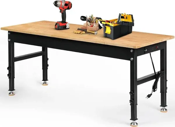 Betterhood Adjustable Workbench Heavy Duty Power Outlets