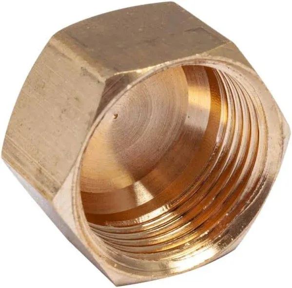 LTWFITTING 5/16 in. Brass Compression Cap Fitting (10-Pack) HF61CAP510