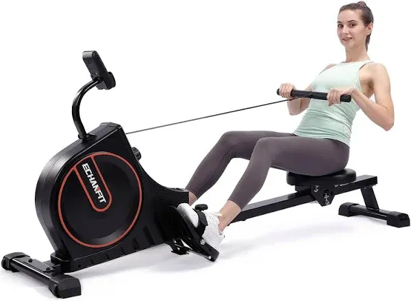 EcHANFIT Magnetic Rowing Machines for Home with 16 Levels Adjustable Resistance