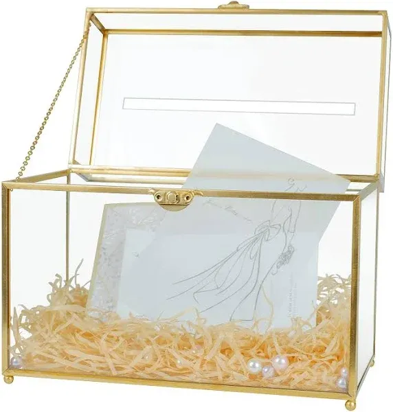 Jajamy Glass Wedding Card Box