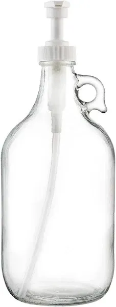 Half Gallon Glass Pump Dispenser Bottle