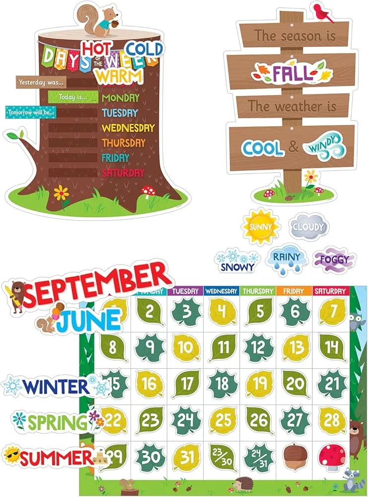 Creative Teaching Press Woodland Friends Calendar Bulletin Board Set