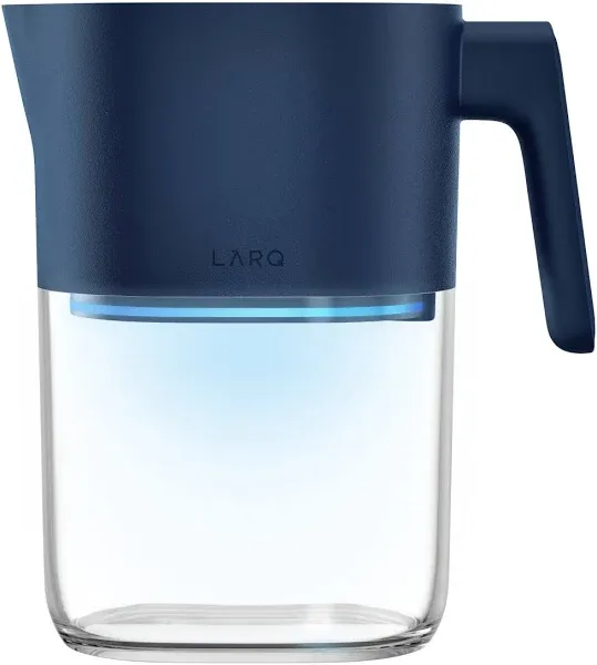 LARQ 8-Cup Water Filter Pitcher for Tap and Drinking Water | Reduces PFAS, Lead, Chlorine, and More | Tested to NSF Standards | BPA/BPS Free | 1-Year Warranty, Monaco Blue