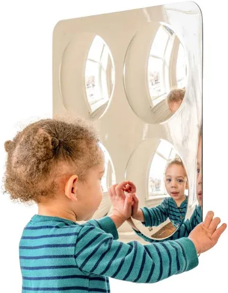 SPARK &amp; WOW Sensory Wall Toddler Mirror - Large - 4 Bubbles - for Ages 6m+ - ...