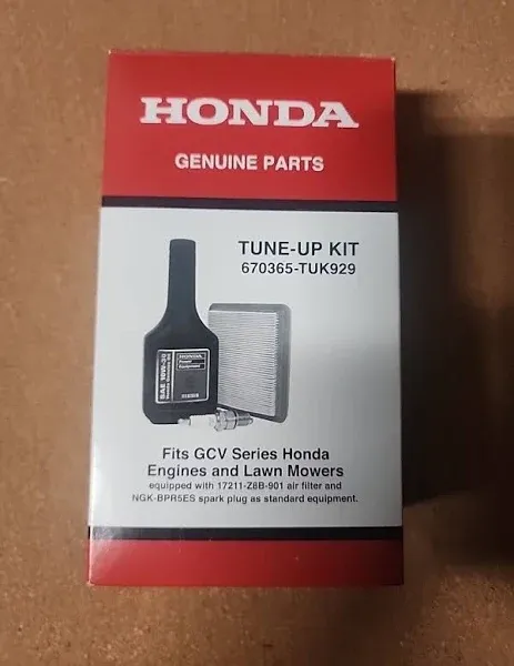 HONDA 670365-TUK929 TUNE UP KIT LAWNMOWER FILTER, PLUG, OIL for GC/GCV Engines