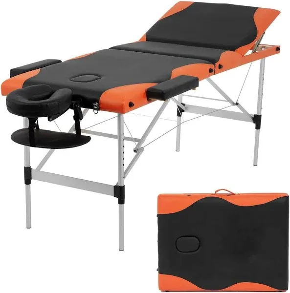 BestMassage Massage Table Massage Bed Spa Bed 84 Inch Height Adjustable 3 Fold