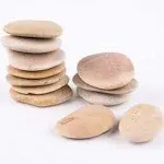 ROCKIMPACT 16 Painting Rocks Beige Color Oval Stones Natural River Rocks Smooth Surface for Painting Art Stone Kindness Rocks Art Stones Arts and