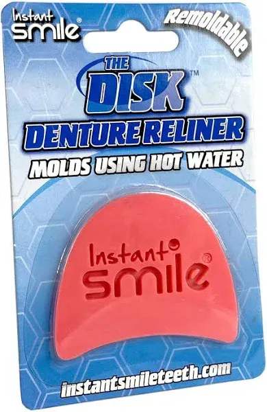 Instant Smile&#x2122; Remoldable Disk Denture Reliner