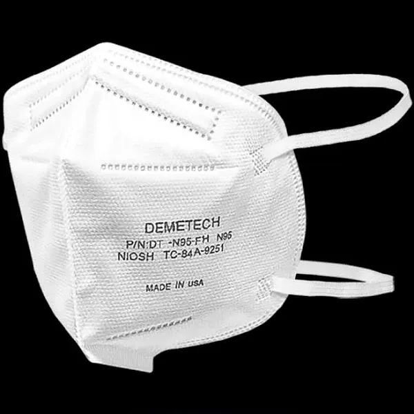  DemeTECH Respirator Mask NIOSH N95  Cup Style DT-N95 20 Pack 03/2026 New Sealed