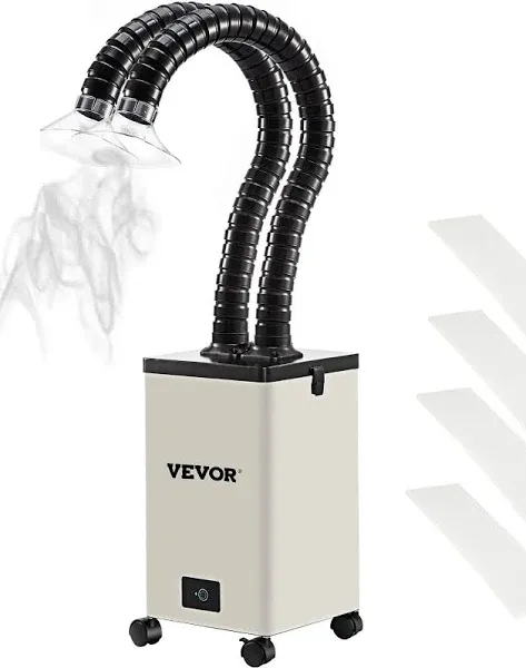 VEVOR Solder Fume Extractor, 100W Soldering Smoke Extractor with 3-Stage Filters