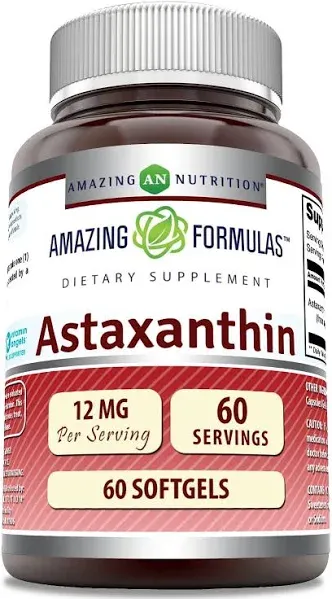 Amazing Formulas Astaxanthin 12mg Softgels Supplement