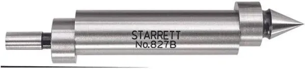 Starrett Edge Finder - Ideal for Flat, Straight Edges, Center Points and Scribed Lines - .200" Contact Diameter and Pointed Contact, .500" Body Diameter, Double End - 827B