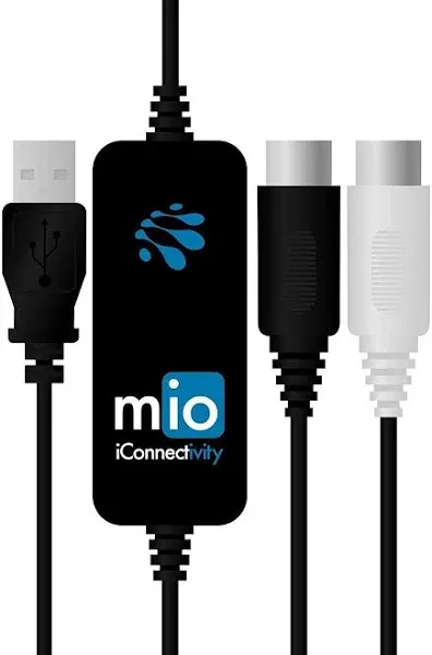 mio 1-in 1-out USB to MIDI Interface for Mac and PC