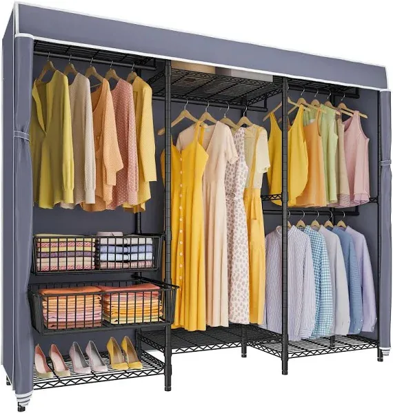 VIPEK V10C Heavy Duty Covered Clothes Rack Portable Wardrobe