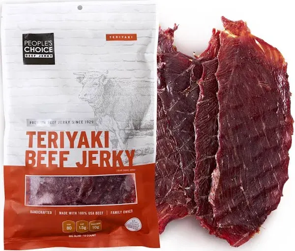 People's Choice Beef Jerky Classic Teriyaki Big Slab