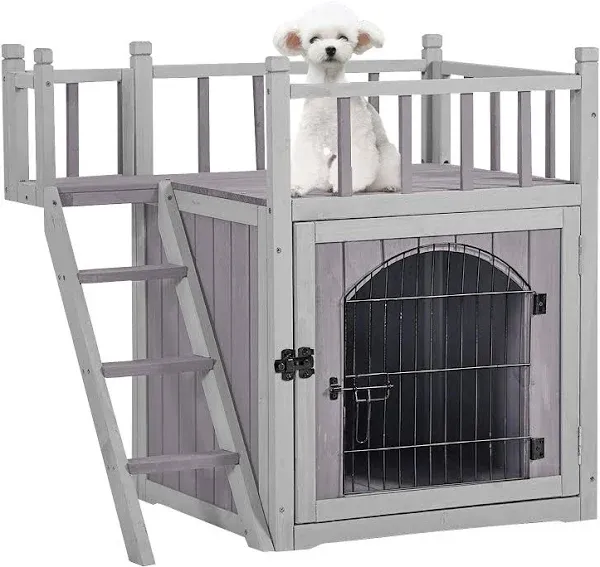 Aivituvin Dog House Feral Cat House Outdoor and Indoor,Pet Houses with Stairs,2 Storys