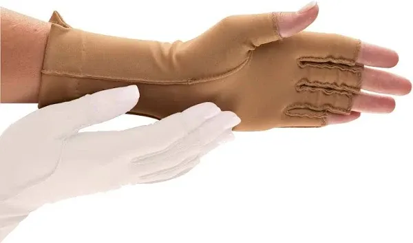 isotoner Women & Men Arthritis Compression Rheumatoid Pain Relief Gloves for joint support with Open/Full finger design