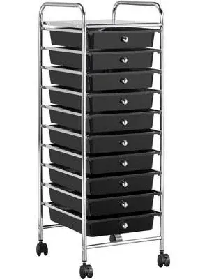 Yaheetech 10 Drawer Rolling Storage Cart